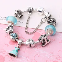new panjia style love castle fashion beaded cute cup small pendant fashion bracelet