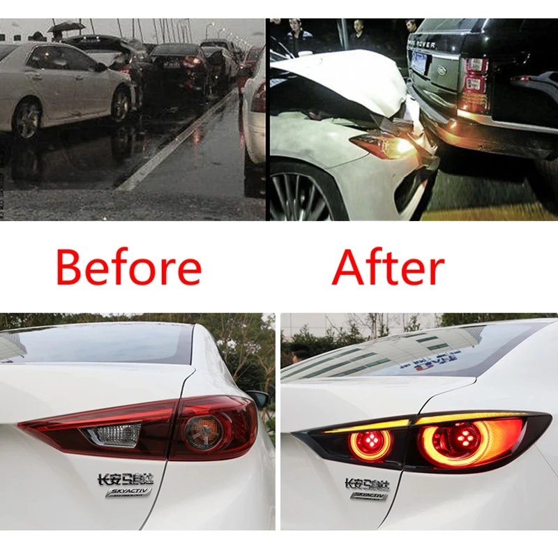 Rear Running Light + Brake Reverse Dynamic Turn Signal Car LED Tail Taillight For Mazda 3 Axela Sedan 2014-2018 | Автомобили и