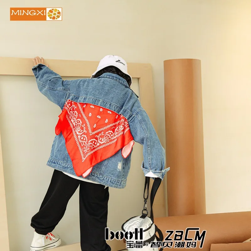 

Children's clothing 2021 autumn new children's denim jacket girls denim jacket autumn fashion trendy children's version