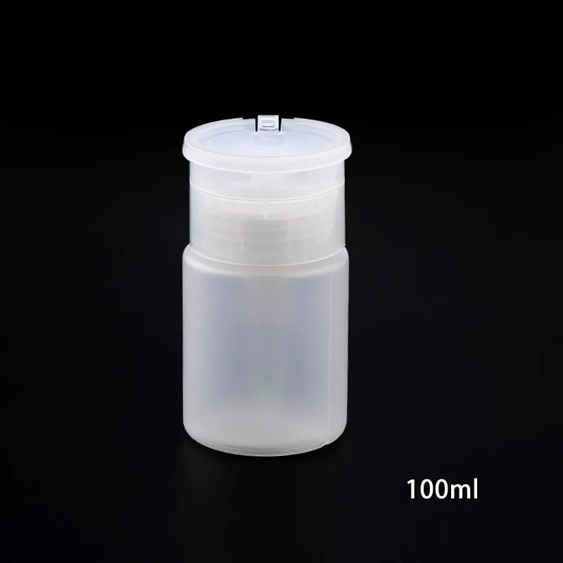 100ml bottle 100 мл пустые пластиковые бутылки для снятия лака для ногтей, салфетки для ванны, маникюра, гель для ногтей, безворсовые салфетки, инструменты для чистки ногтей - Цвет: 100ml bottle