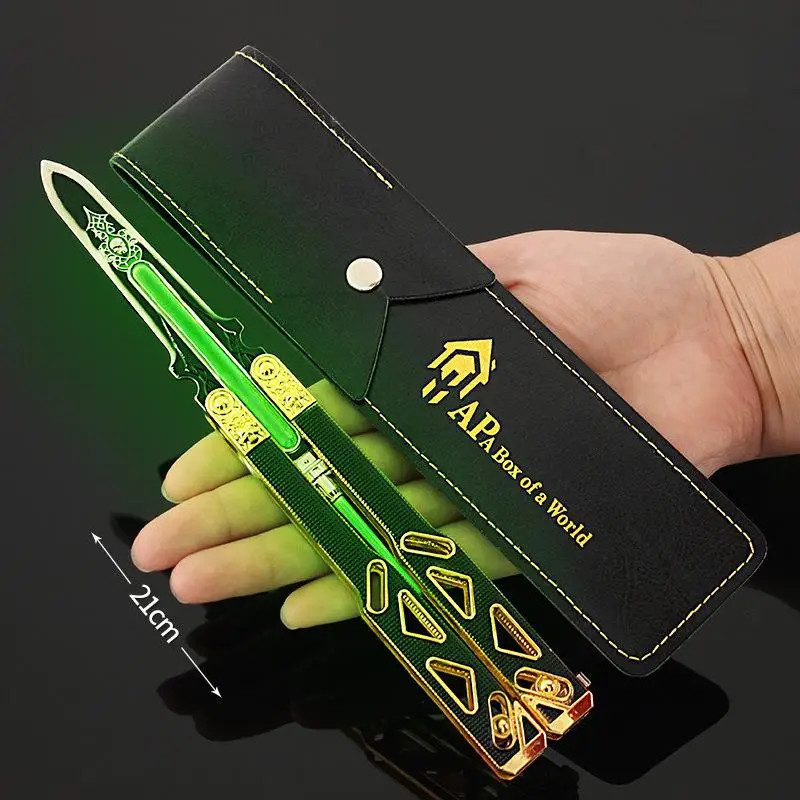 

Apex Hero Power детский нож-бабочка, тренировочный нож, модель 21 см, светящаяся версия, тяжелое издание, Детский Рождественский подарок