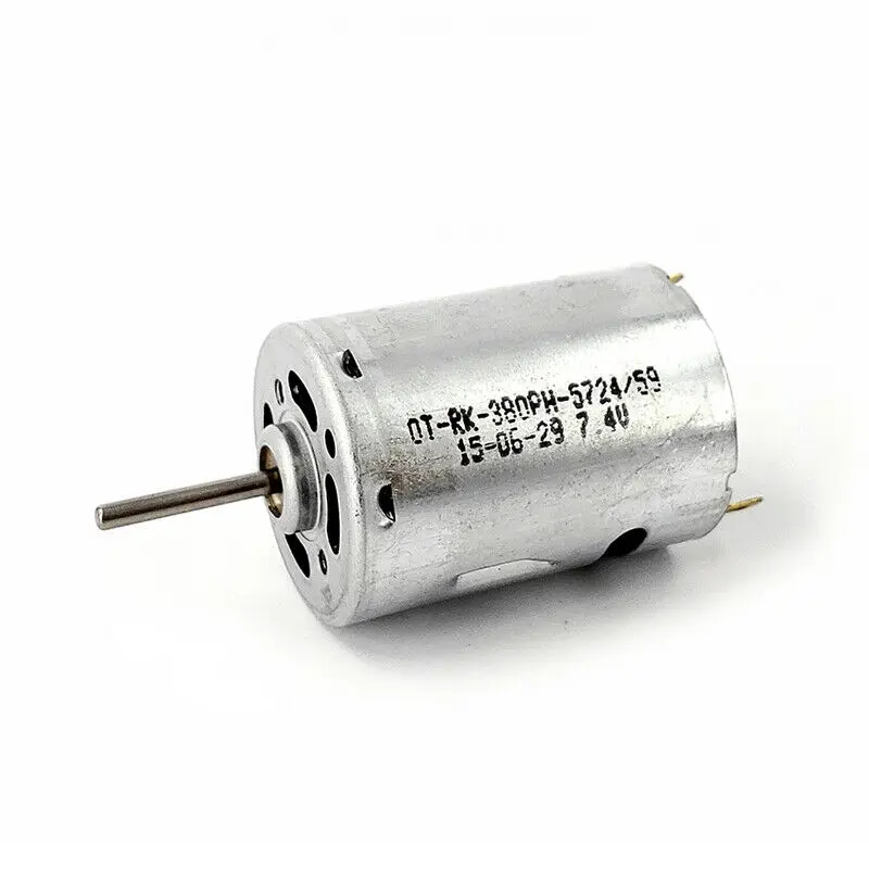 

OT-RK-380PH-5724 Carbon Brush Electric Motor DC 3.7V 6V 7.4V 25000RPM High Speed for Toy Car Boat/ Electric Drill