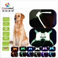 products unique cc simon led dog collar usb rechargeable puppy lead pets vest xl dog collar for large dog