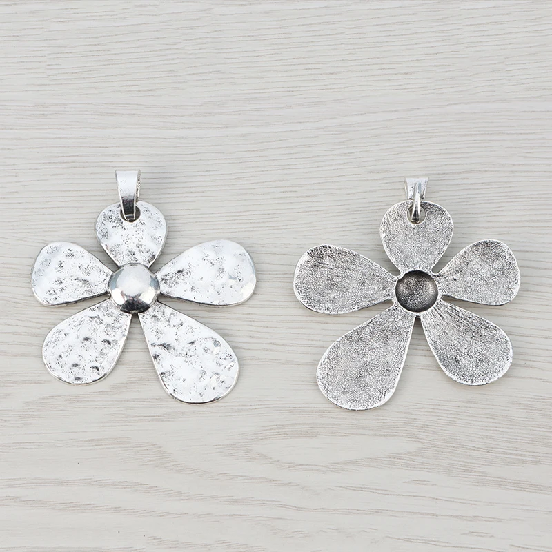 Большие Подвески в виде цветов подвески для растительного ожерелья фурнитура