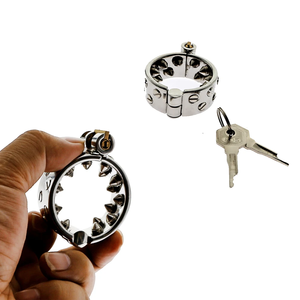 Калис зубы Спайк Петух Кольцо экстремальное целомудрие устройство петух замок