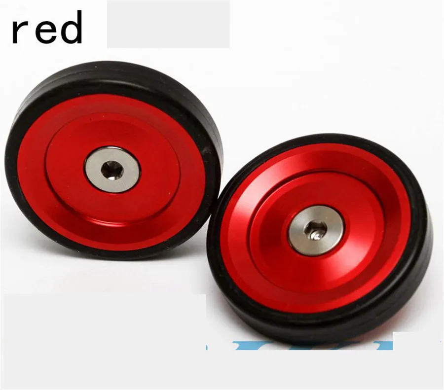 red 6 цветов 26g EasyWheel для Brompton Bike Easywheels стойки 46 мм алюминиевый сплав CNC легкое колесо с болтами Сверхлегкий пылезащитный - Цвет: red