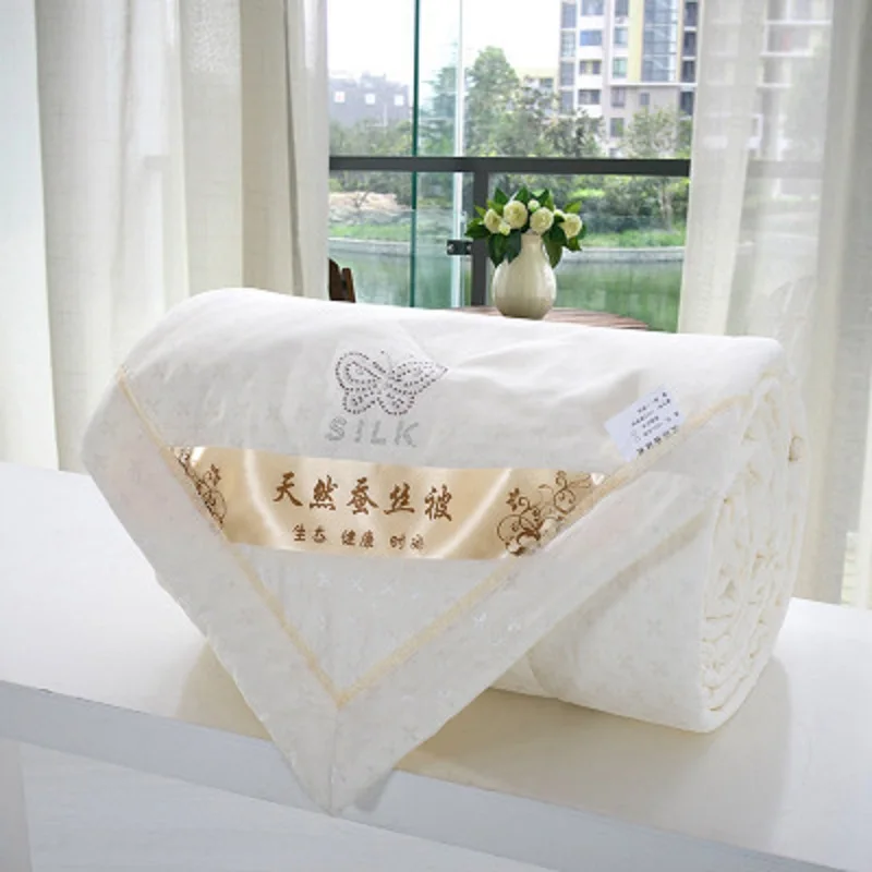 Китайское шелковое одеяло для лета королева полный двойной размер одеяло/одеяло