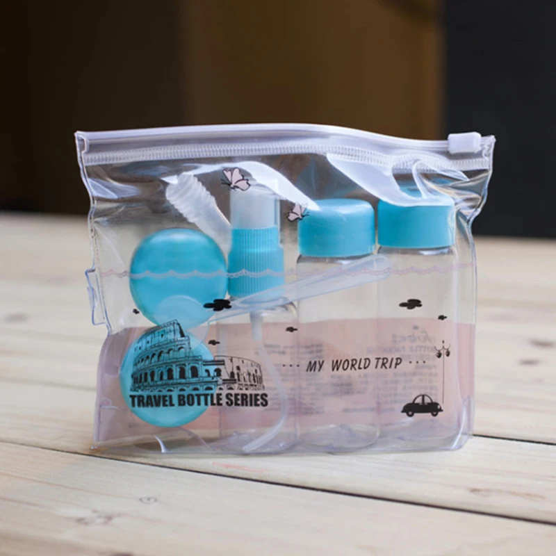 7 шт./компл. путешествия мини макияж косметический крем для лица горшок бутылки