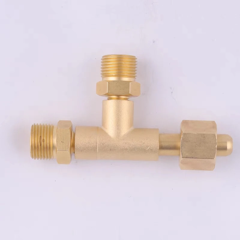 G5/8 цилиндрический тройник для преобразования кислорода азота аргона редуктор