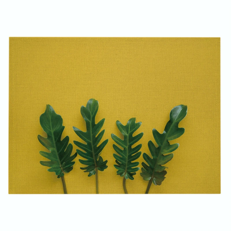 Красочная хлопчатобумажная льняная Водонепроницаемая салфетка под столовые