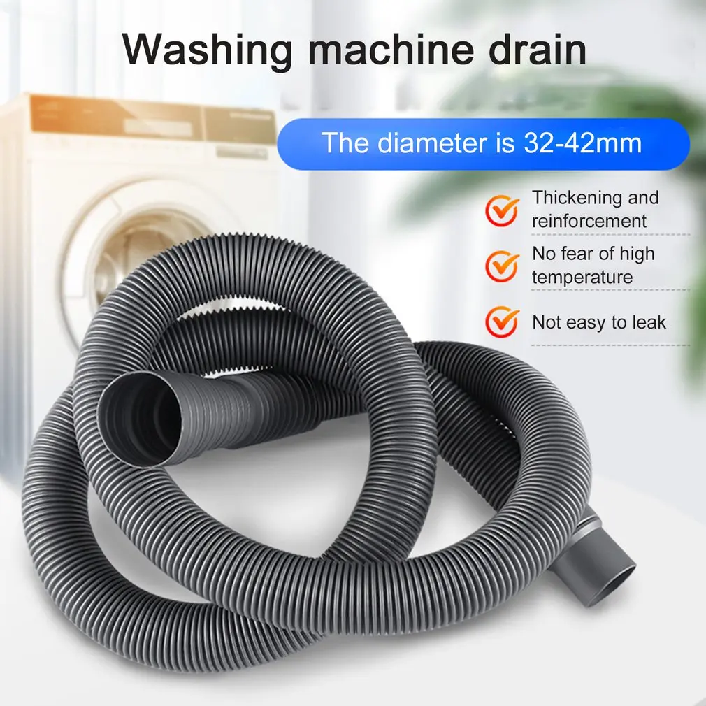 1Set 1/2/3M Universal Flexible Wash Machine Dishwasher Drain Hose Outlet Water Pipe Extension Plastic Extension Pipe Kit