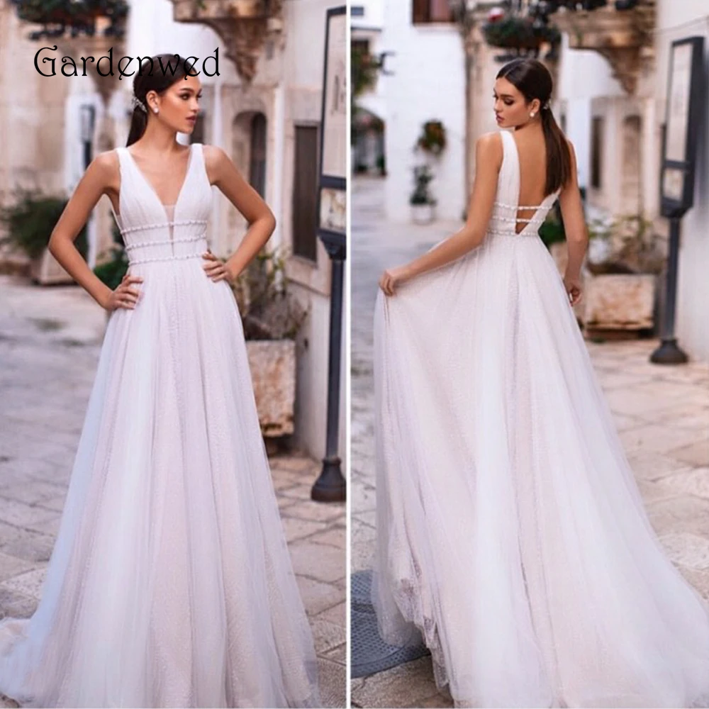 Блестящее свадебное платье 2020 сексуальное ТРАПЕЦИЕВИДНОЕ ПЛАТЬЕ для невесты