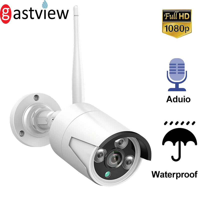

1080P Wireless IP Camera 3.6mm Lens Waterproof Security WiFi Camera for All kind of Wireless CCTV System Kits IPPro APP