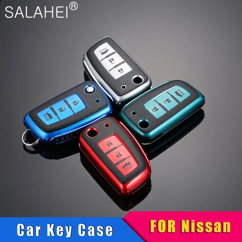 

TPU Anti-lost Car Key Case Cover For Nissan Qashqai J11 X-Trail Juke Micra Murano Tiida Maxima Altima Pulsar Car Key Accessories