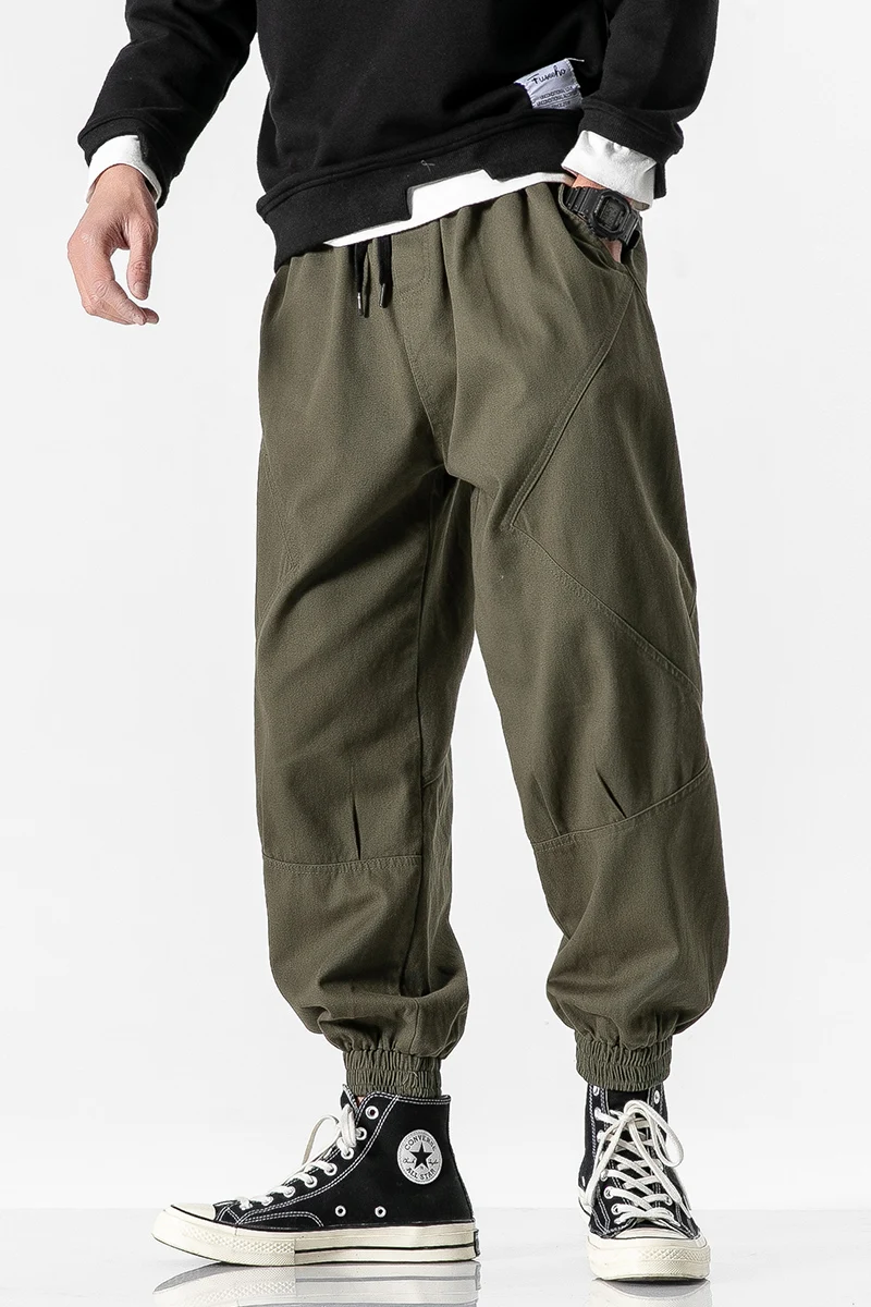 Брюки мужские повседневные из хлопка дышащие штаны Шаровары свободного покроя с