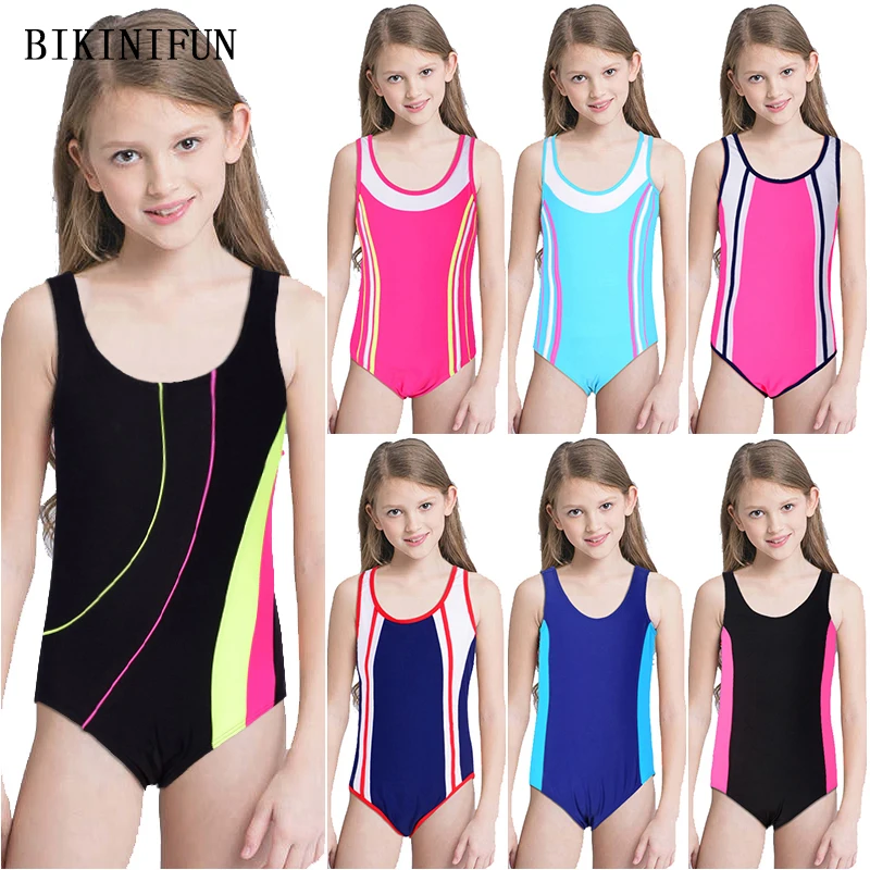 Новый женский купальник в стиле пэчворк детский цельный костюм спортивный