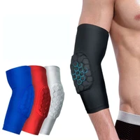 2020 unisex honeycomb padded elbow brace support sports compression arm guard sleeve shockproof basketball elbow protector