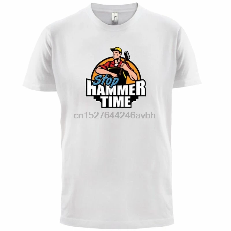 

Stop Hammer Time - Mens T-Shirt - DIY Builder Tradesman