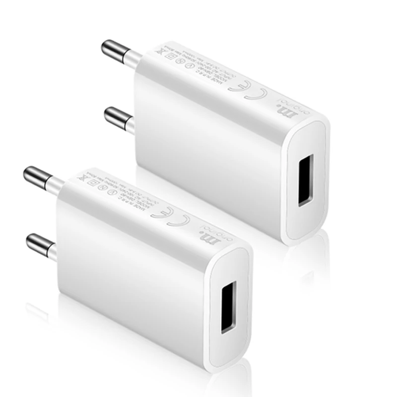 Дорожное зарядное устройство с 2 USB-портами и европейской вилкой - купить по