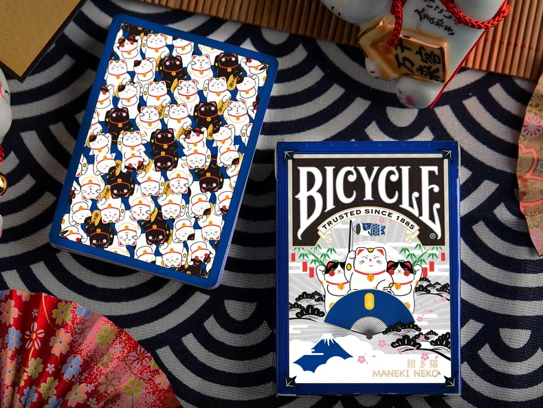 Велосипед Манеки Neko игральные карты синий счастливый кот колода USPCC