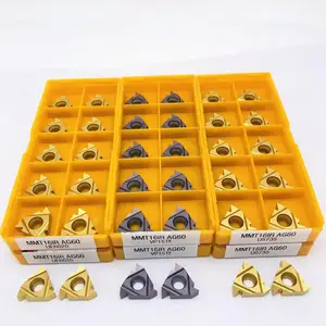 Твердосплавная вставка MMT 16IR AG60 VP15TF UE6020 US735, Резьбонарезной инструмент для токарной обработки, детали для ЧПУ, Резьбовая вставка 16IRAG60, поворотная вставка