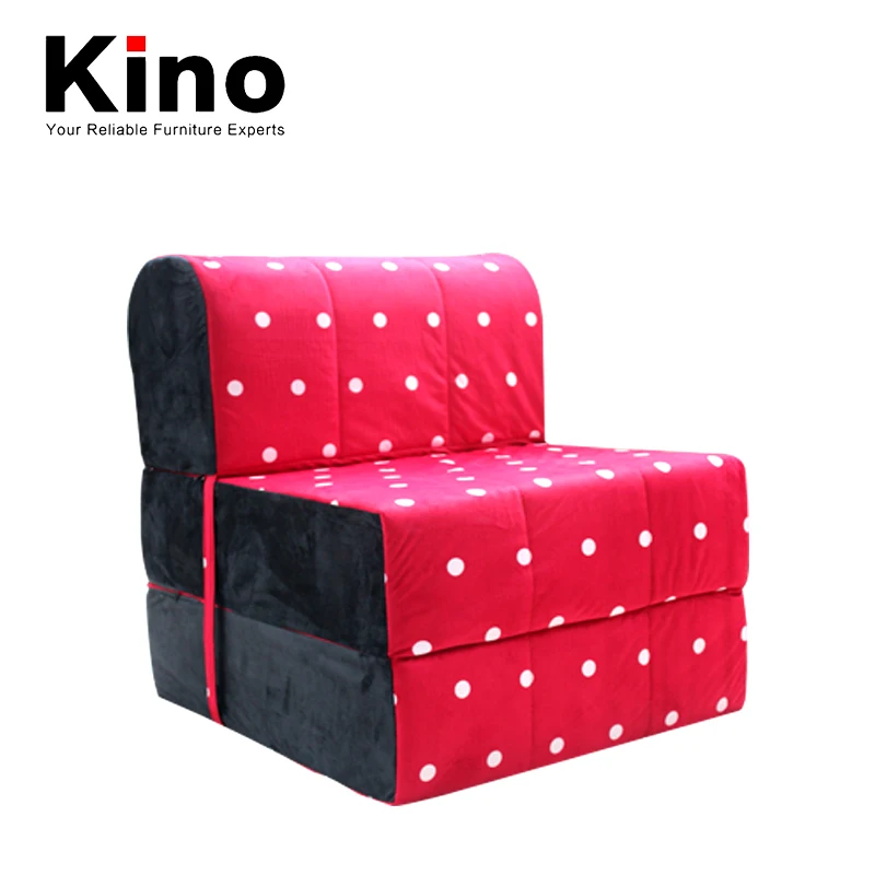 Красный горошек Повседневный диван кровать пол Спинка Складной Стул | Мебель