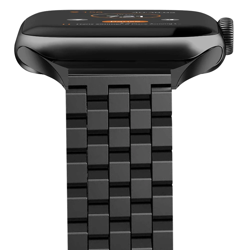 

Тяжелые ремешки для Apple Watch Se Series 6, 5, 4, 3, 44 мм, 42 мм, 40 мм, 38 мм, металлический ремешок из нержавеющей стали, мужской браслет для Iwatch