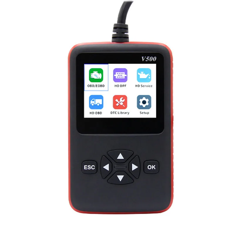Автомобиль Грузовик OBD2 OBD II сканер V500 CR HD Heavy Duty Truck Диагностика читатель кода