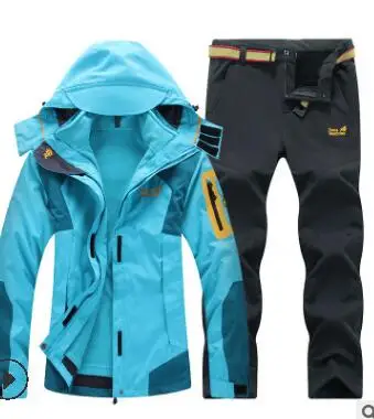 13 Winter Ski Suit for Men Fleece Warm Windproof Waterproof Skiing Suits Snowboarding Set Male Outdoor Ski jacket+Softshell Pant - Цвет: 13