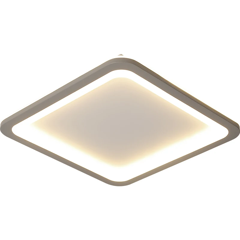 

Home Ultra-thin Square/Round Surface mounted modern led Chandelier for living study room bedroom White/Grey Color Chandelier