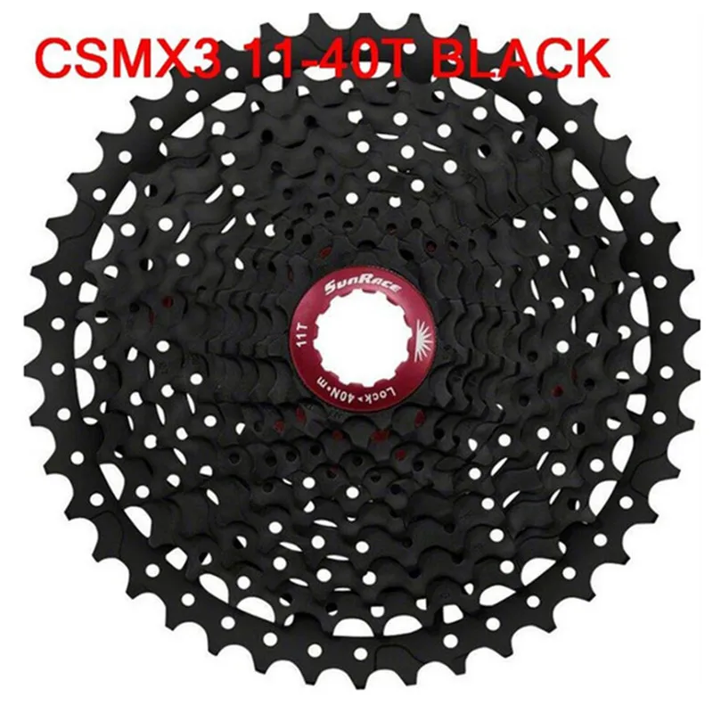 Sunrace 10 скоростная кассета CSMS3 CSMX3 11-40 т 42 46T велосипедная кассета для Shimano SRAM маховик 11-40 11-42 11-46 10s кассета хорошее - Цвет: MX3 11-40T Black