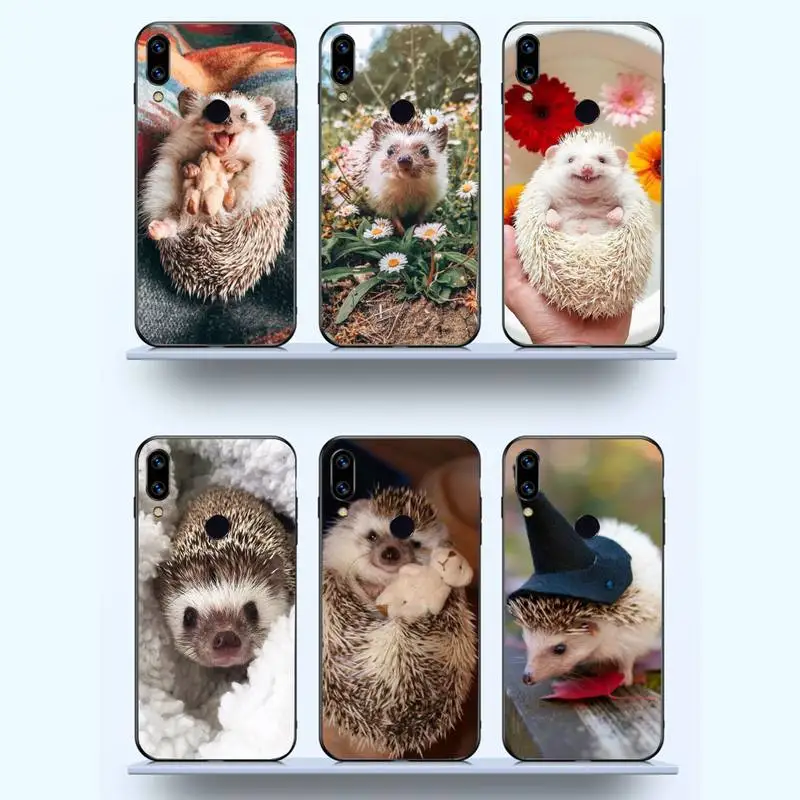 

Hedgehog cute animal Phone Case For Xiaomi Redmi note 7 8 9 11 t s 10 A pro lite funda shell coque cover