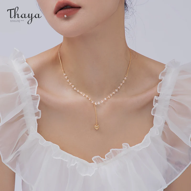 Thaya Love ожерелье с подвеской для женщин модная обувь украшением в виде кристаллов