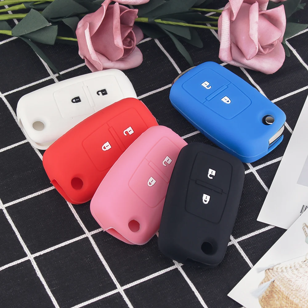 Силиконовый чехол Dandkey для VW Volkswagen Amarok Polo Golf MK4 Bora Jetta Altea Alhambra 2 кнопки флип