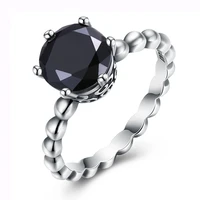 zemior women rings sterling silver 925 fine jewelry personality black 5a cubic zirconia vintage ring for girlfriend new arrival