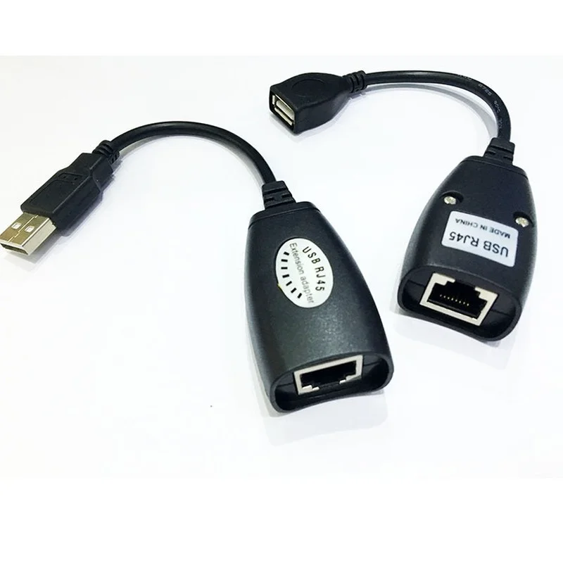 USB 2.0 Extension Extender Adapter Male & Female Up To 50m Using CAT5/CAT5E/6 RJ45 Lan Network Ethernet Repeater Cable | Безопасность