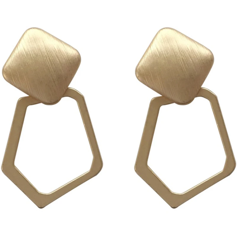 Увеличенные большие матовые золотые серебряные клипса геометрической формы На