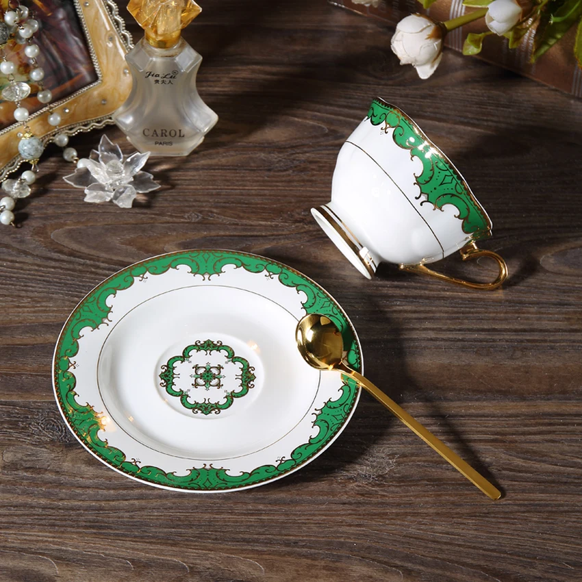 200 мл британская кофейная чашка для капучино с широким горлышком и блюдцем