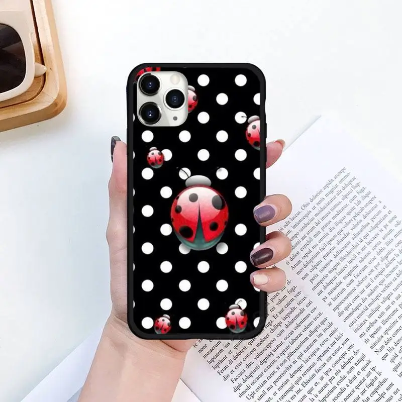 

Ladybug cute cartoon animal Phone Cases for iPhone 11 12 pro XS MAX 8 7 6 6S Plus X 5S SE 2020 XR Luxury brand shell funda coque