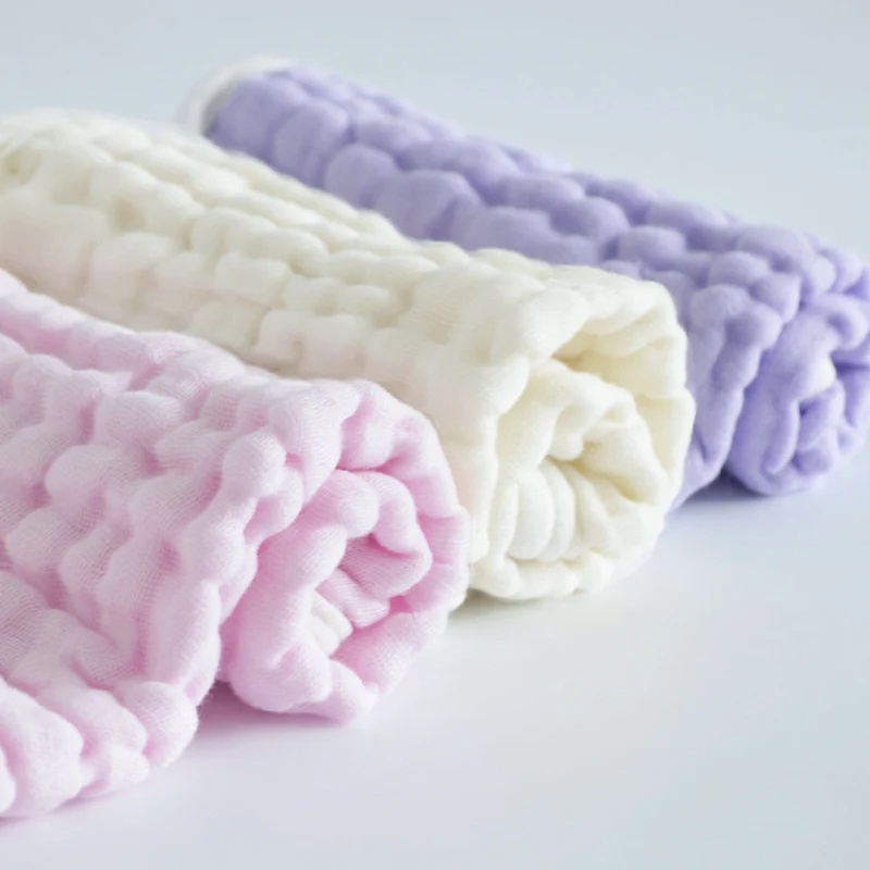 

30*30cm Ultra Absorbent And Soft Baby Wash Cloth Plant Dyeing Natural 6 Layers Gauze Kids Child Face Towel Best For Drop Shipper