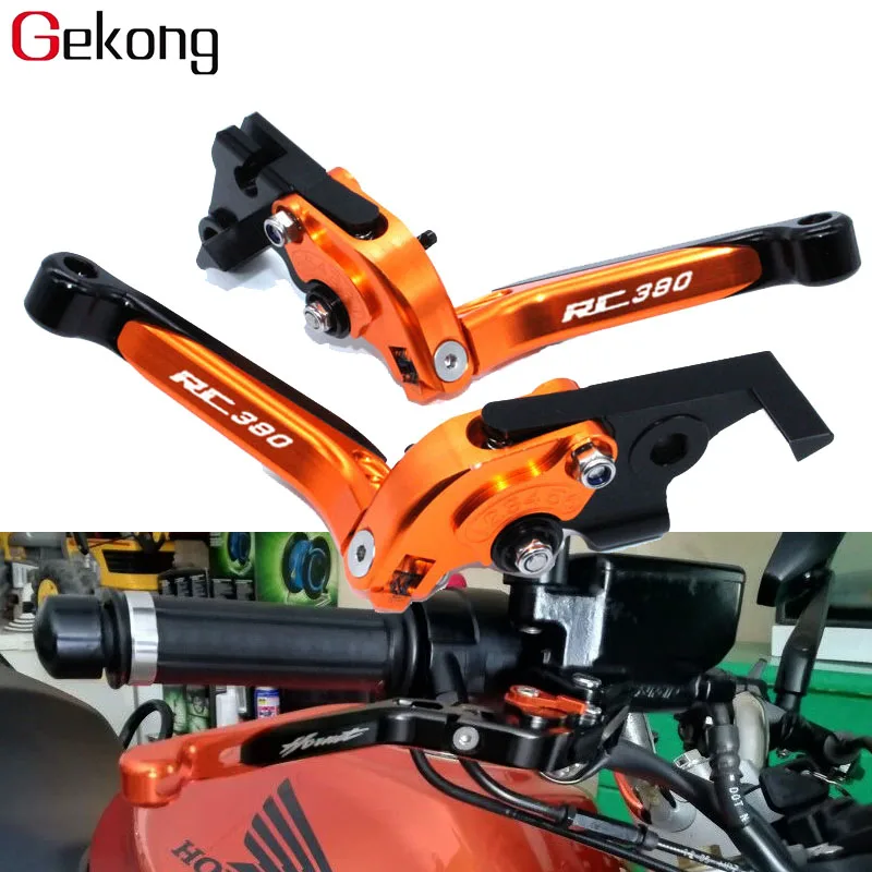 

High-Quality For KTM RC390 RC 390 DUKE 390 2014 -2018 Motorcycle Accessories Folding Extendable Brake Clutch Levers LOGO RC390