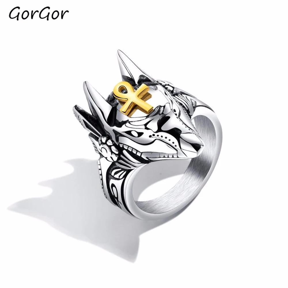 Женское кольцо в стиле хип хоп GorGor мужское из титановой стали дизайнерское панк