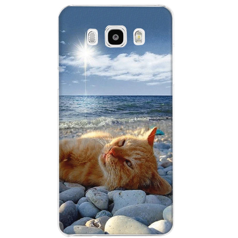Мобильный чехол для телефона Samsung Galaxy J1 J2 J3 J5 J6 J7 жесткий кошка классная защиты