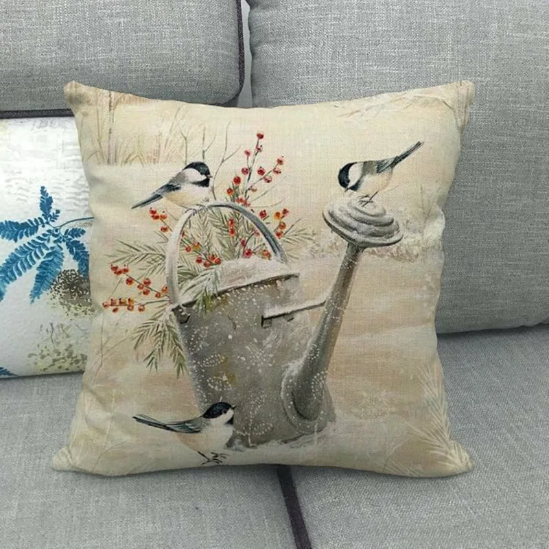 christmas throw pillowcase linen cushion cover christmas decoration pillowcase cartoon elk rabbit cushion cover home decoration free global shipping