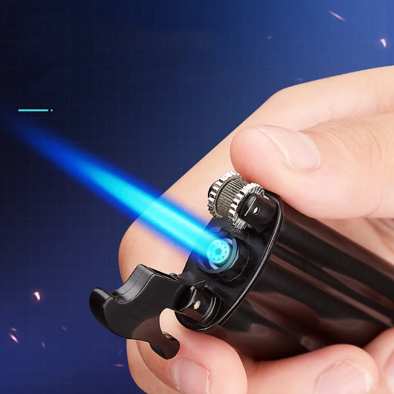 Ретро бутан турбо Зажигалка металлическая газовая зажигалка Пламя сигареты