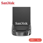 Флэш-накопитель USB SanDisk Ultra Fit CZ430, USB 3,1, 64 ГБ, 32 ГБ, 16 ГБ, флэш-накопитель, USB-флешка, устройство хранения 128 ГБ, 256 ГБ, U-диск, флэш-накопитель