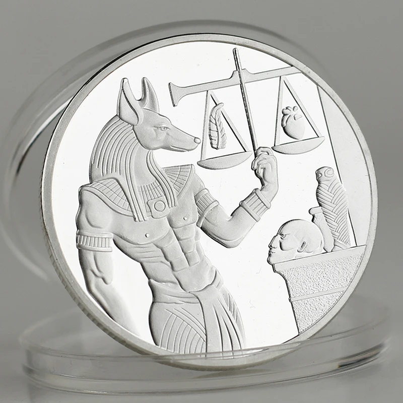 Серебряное покрытие защита смерти Египта монета анубис копия монет Египетский
