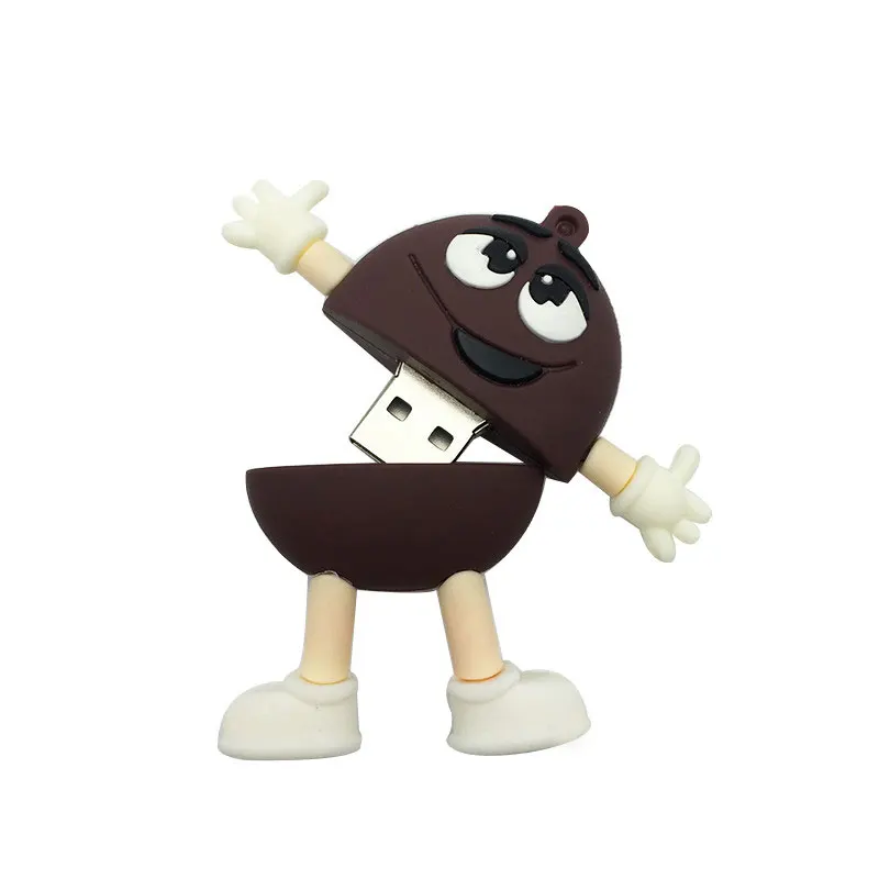 USB флеш-накопитель 128 Гб мультфильм M& M Chocolate Bean usb 2,0 4 ГБ 8 ГБ Флешка 16 Гб Флешка 32 Гб 64 Гб usb карта памяти - Цвет: brown