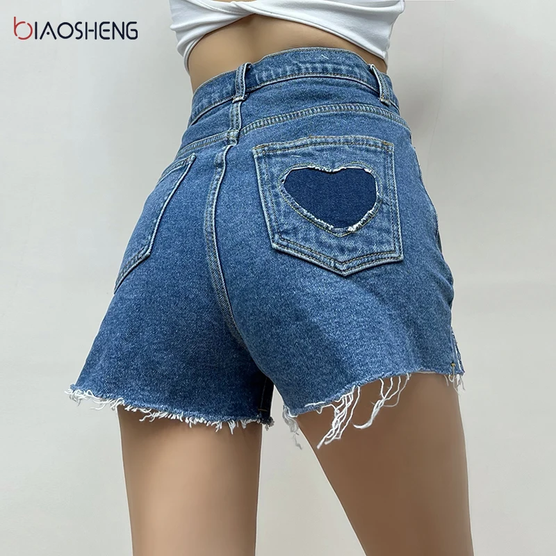 

2021 Summer Women's Denim Shorts Y2k Vintage Sexy Pants High Waist Casual Tassel Shorts Korean Fashion Leggings Jeans Shorts