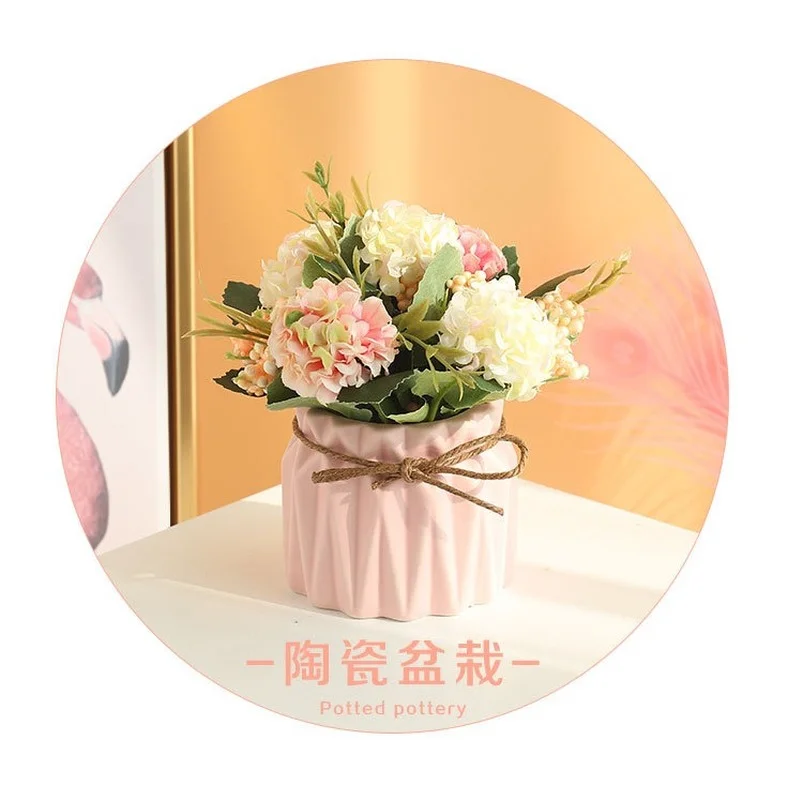 

Artificial Flower Plant Bonsai Lifelike Flower Bonsai Stage Ornaments Bridal Wedding Arrangement Home Office Party Decoration